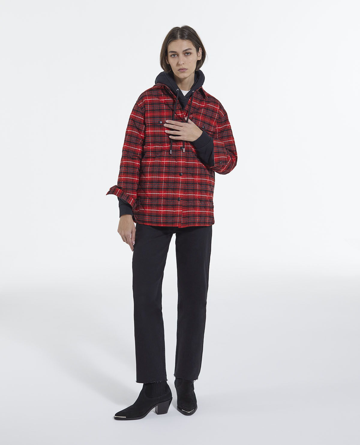 Camisa de cuadros oversize deals