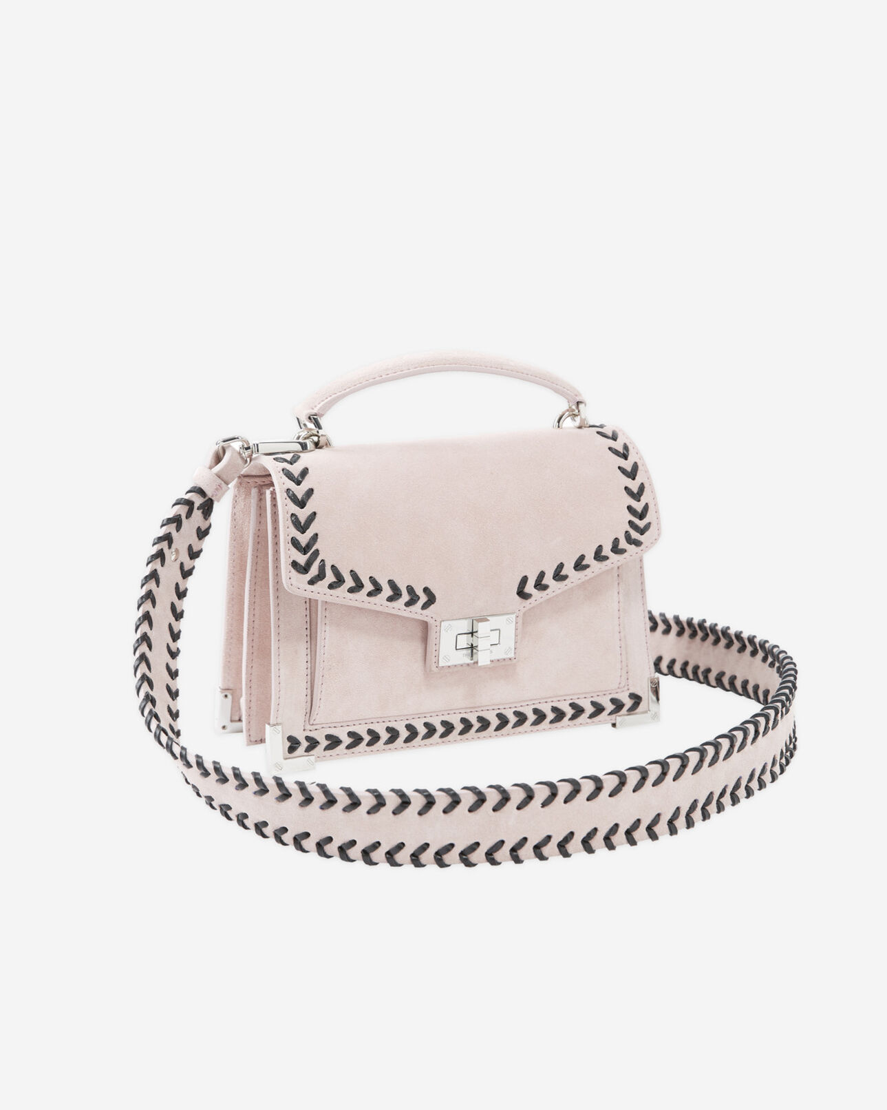 The Kooples WOMEN LIGHT PINK small emily bag in pink leather