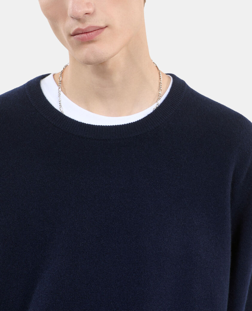 The Kooples HOMME NAVY pull en cachemire bleu marine