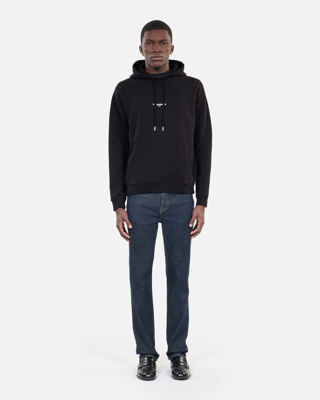 The Kooples MEN BLACK black logo hoodie