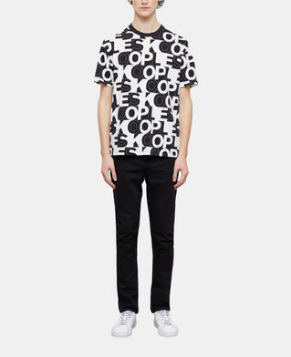 The Kooples HOMME BLACK / WHITE t-shirt homme logo the kooples