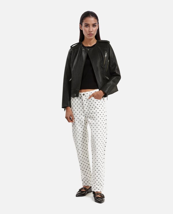 The Kooples FEMME BLACK blouson en cuir noir