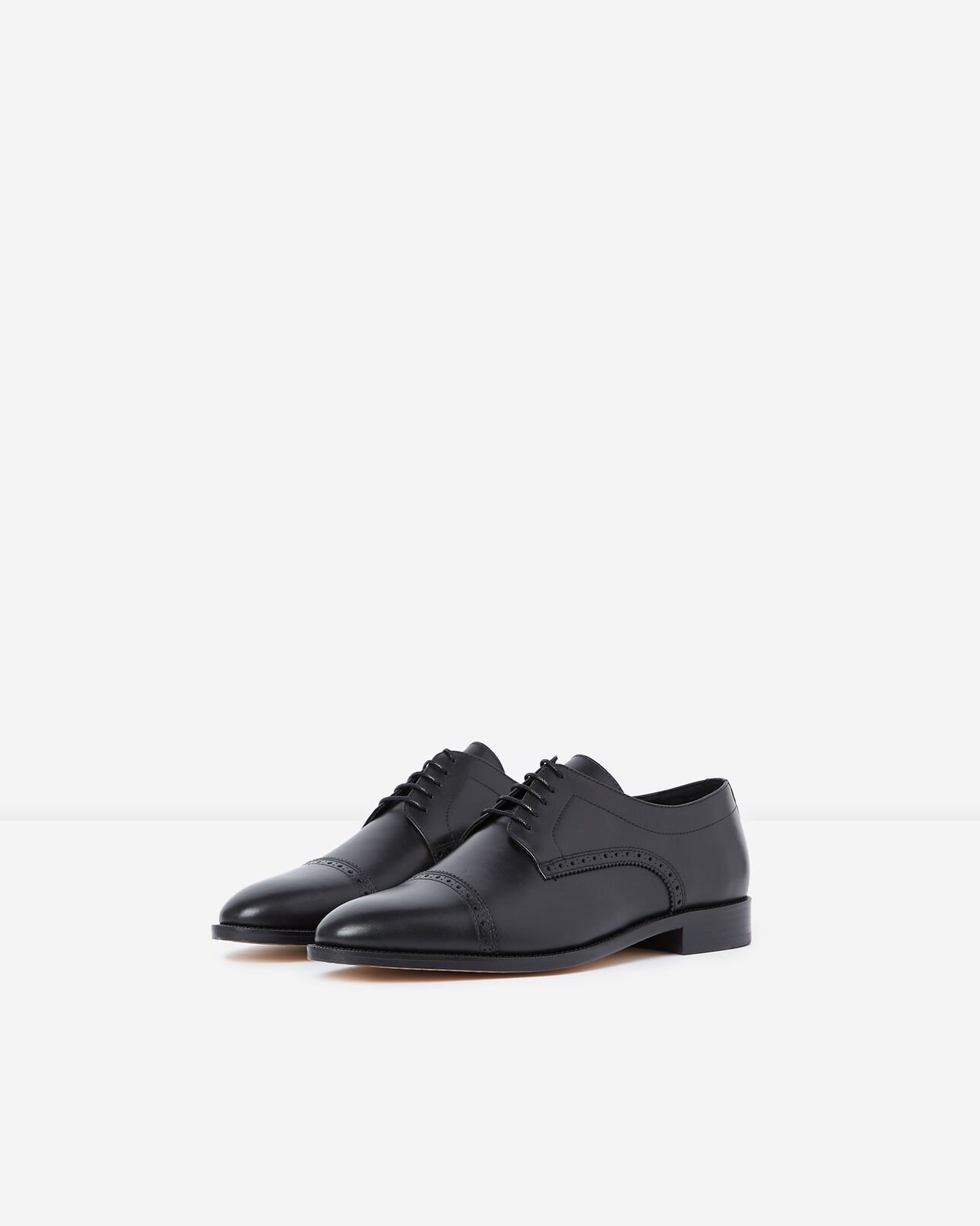 The Kooples HOMME BLACK chaussures noires cuir lacées costume