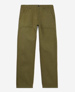 The Kooples H DARK KAKI beige chino pants with side pockets