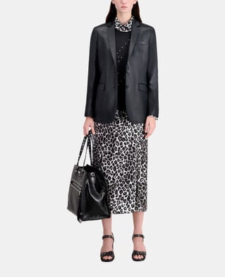 The Kooples WOMEN BLACK black leather effect blazer
