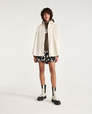 The Kooples WOMEN ECRU ecru leather chelsea boots with logo