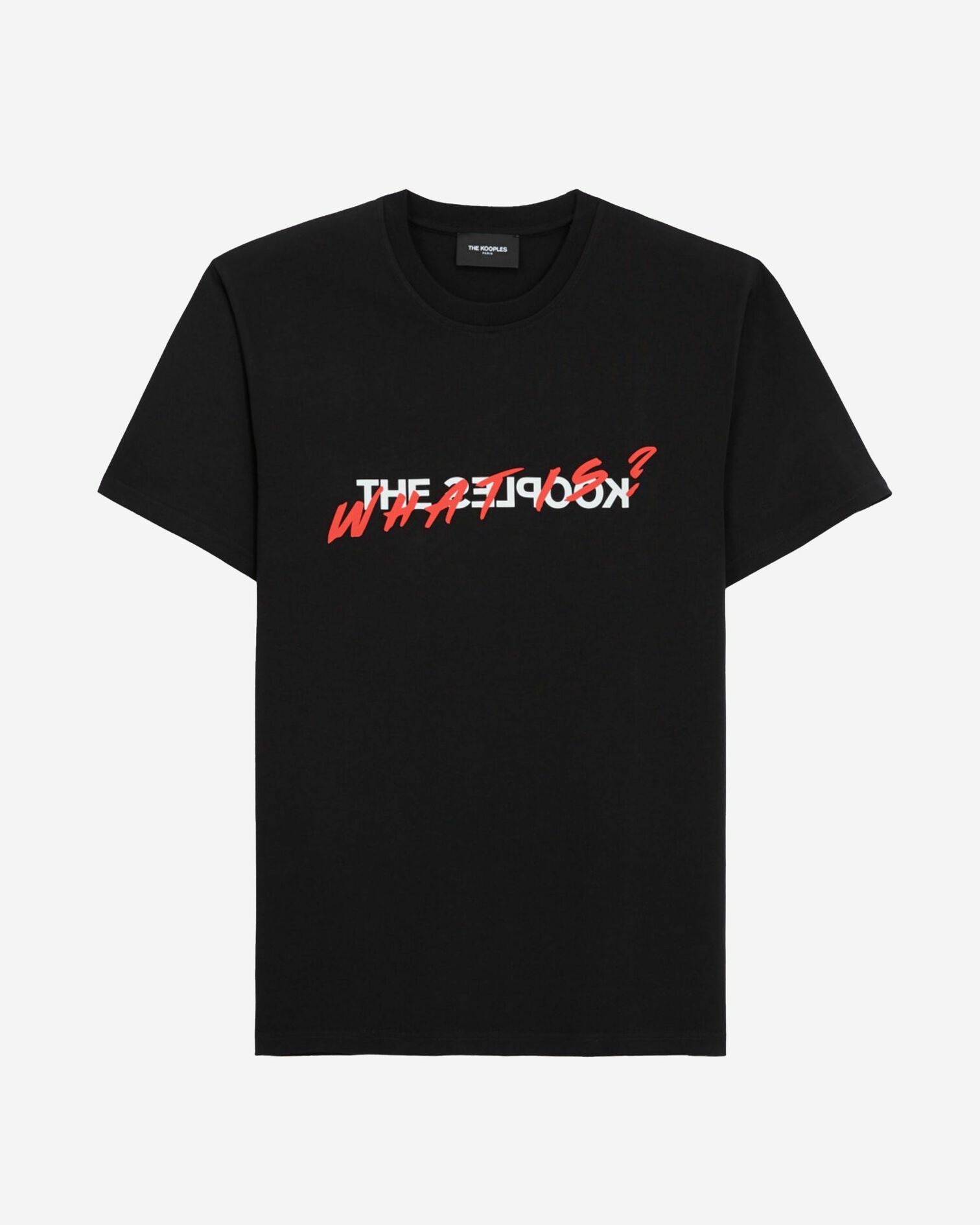 Black What is noir print T-shirt, BLACK, hi-res image number null