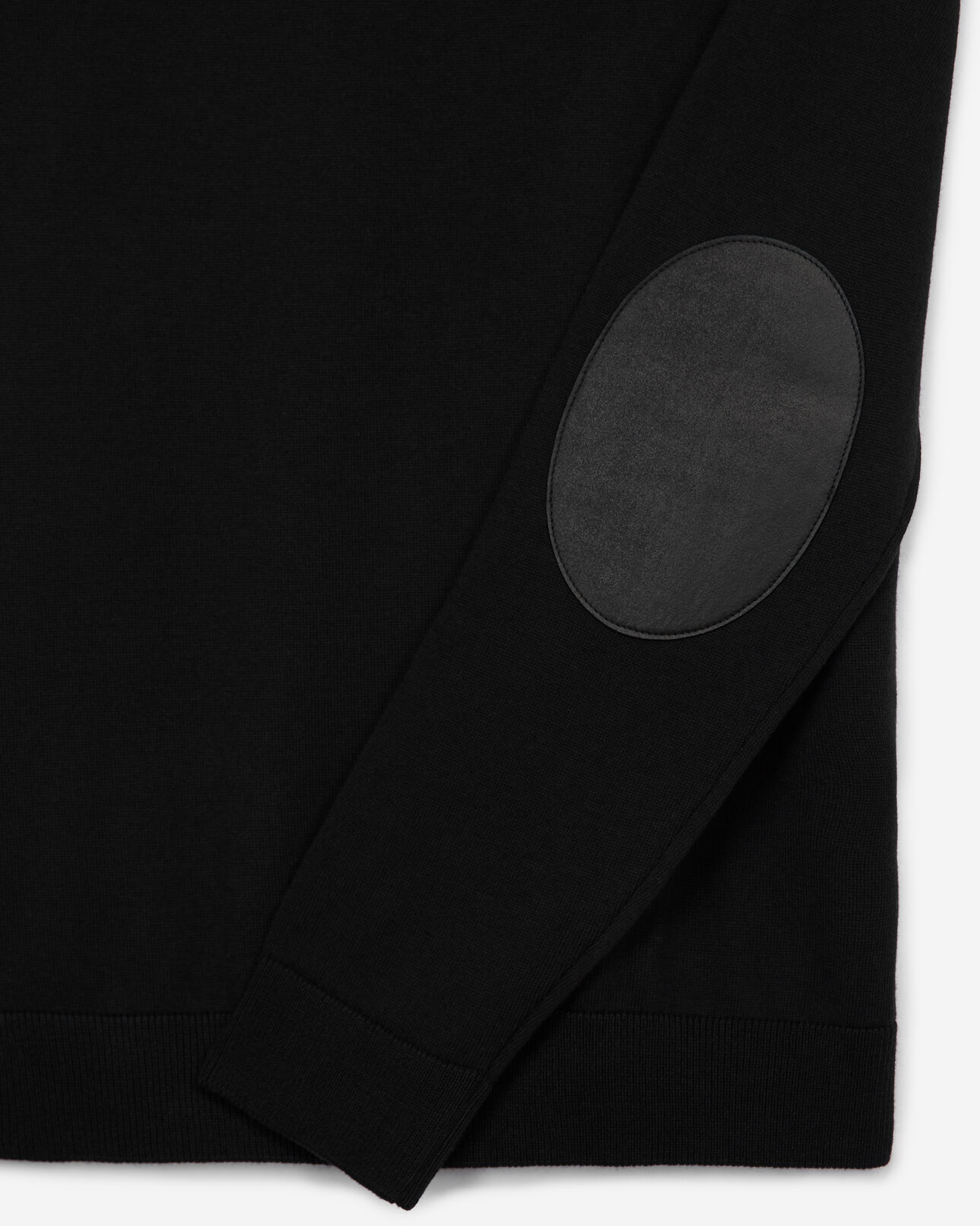 The Kooples HOMME BLACK pull avec details cuir