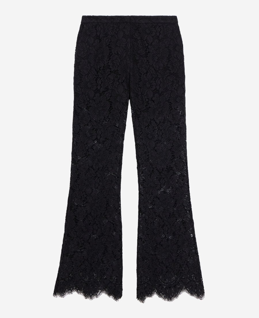 The Kooples F BLACK black lace trousers