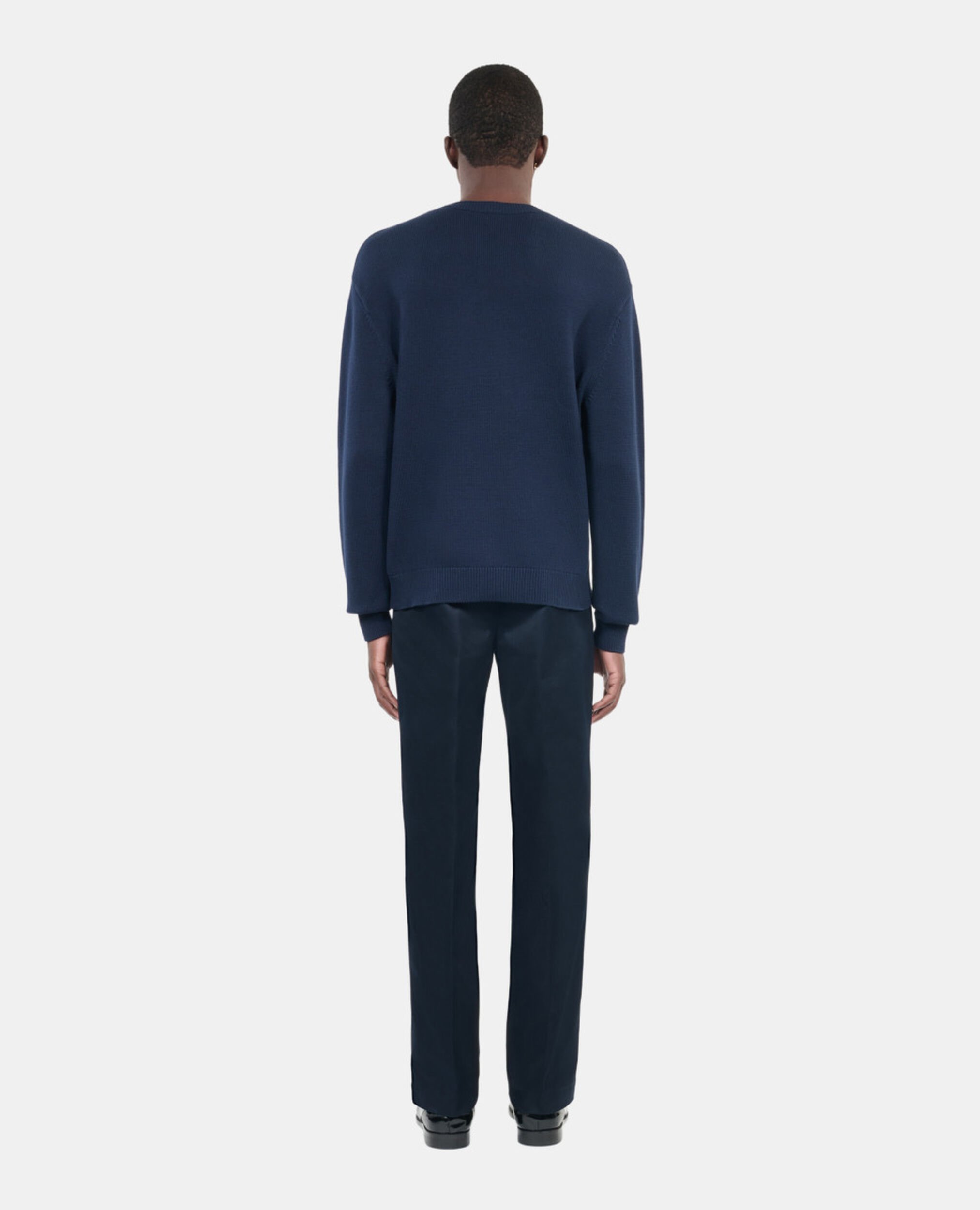 Pull en coton bleu marine, NAVY, hi-res image number null