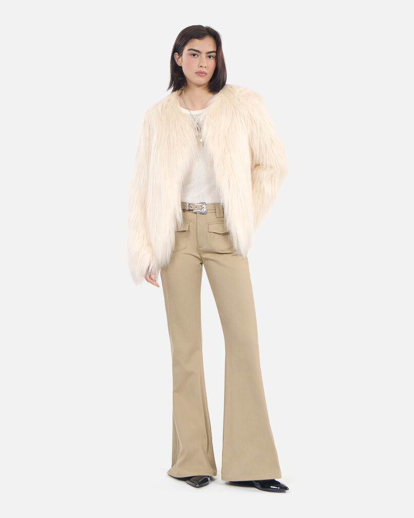 The Kooples F BEIGE beige flare trousers