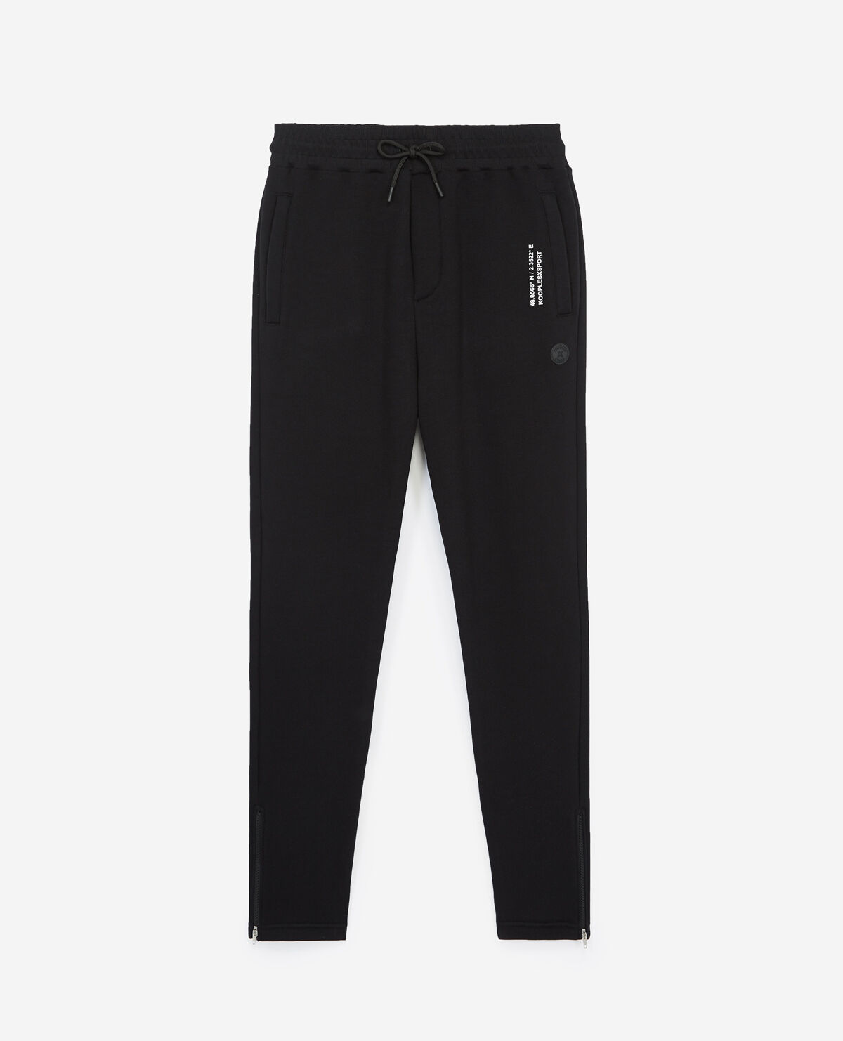 THE KOOPLES X SPORT PARIS black fleece joggers The Kooples