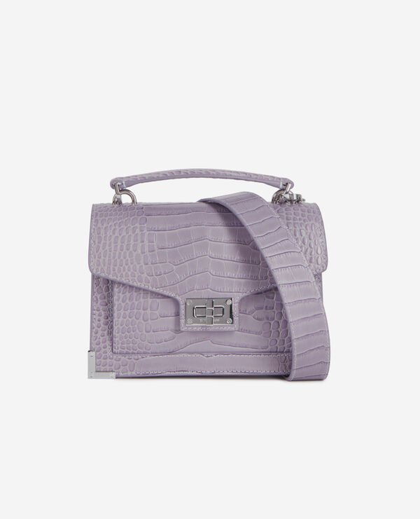 Leather Bag Sac Emily Mini The Kooples Small Emily Bag In Purple - Main Image