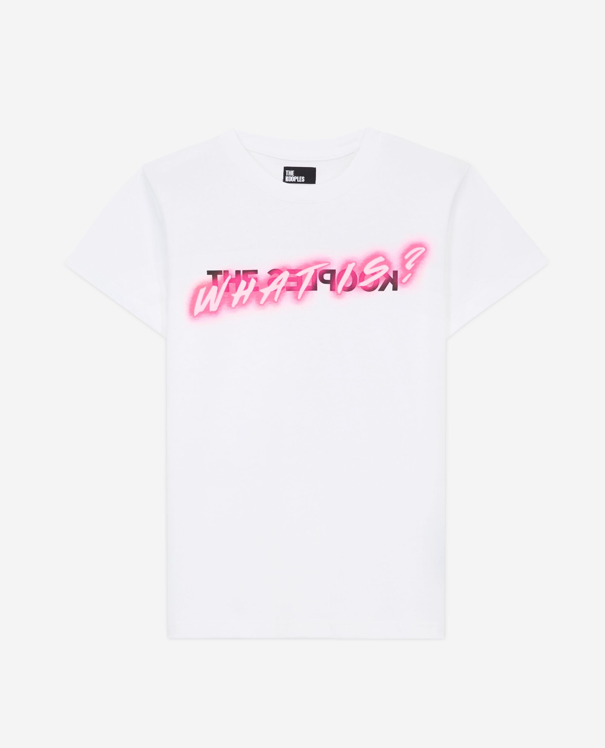 Weißes T-Shirt Damen mit „What is“-Schriftzug, WHITE, hi-res image number null