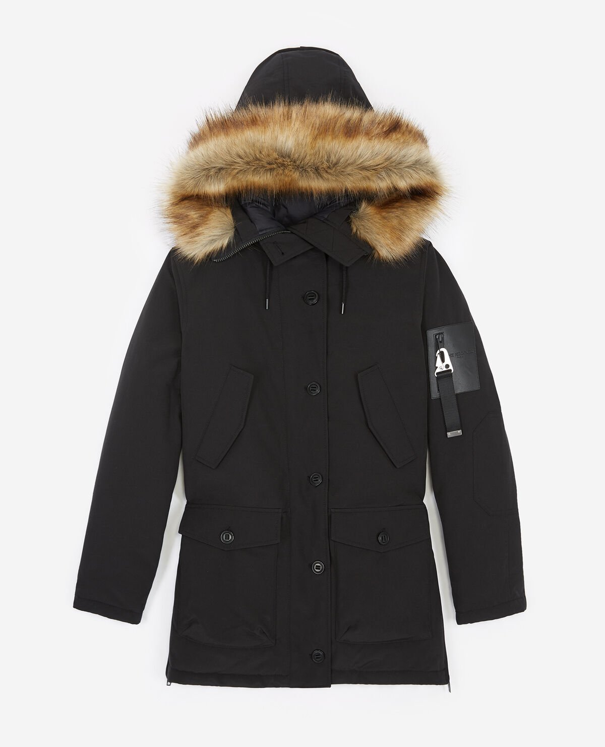 Parka noir hotsell capuche femme