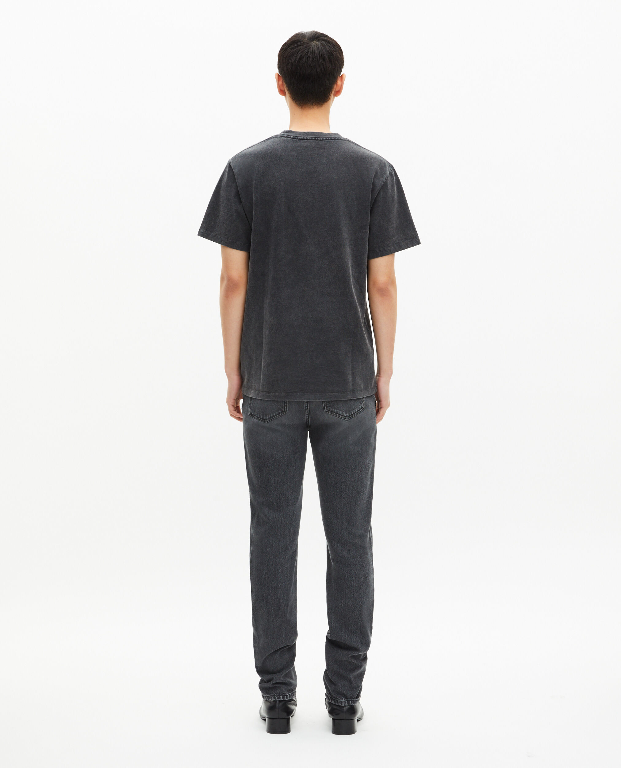 T-shirt with black panther screen print, BLACK WASHED, hi-res image number null