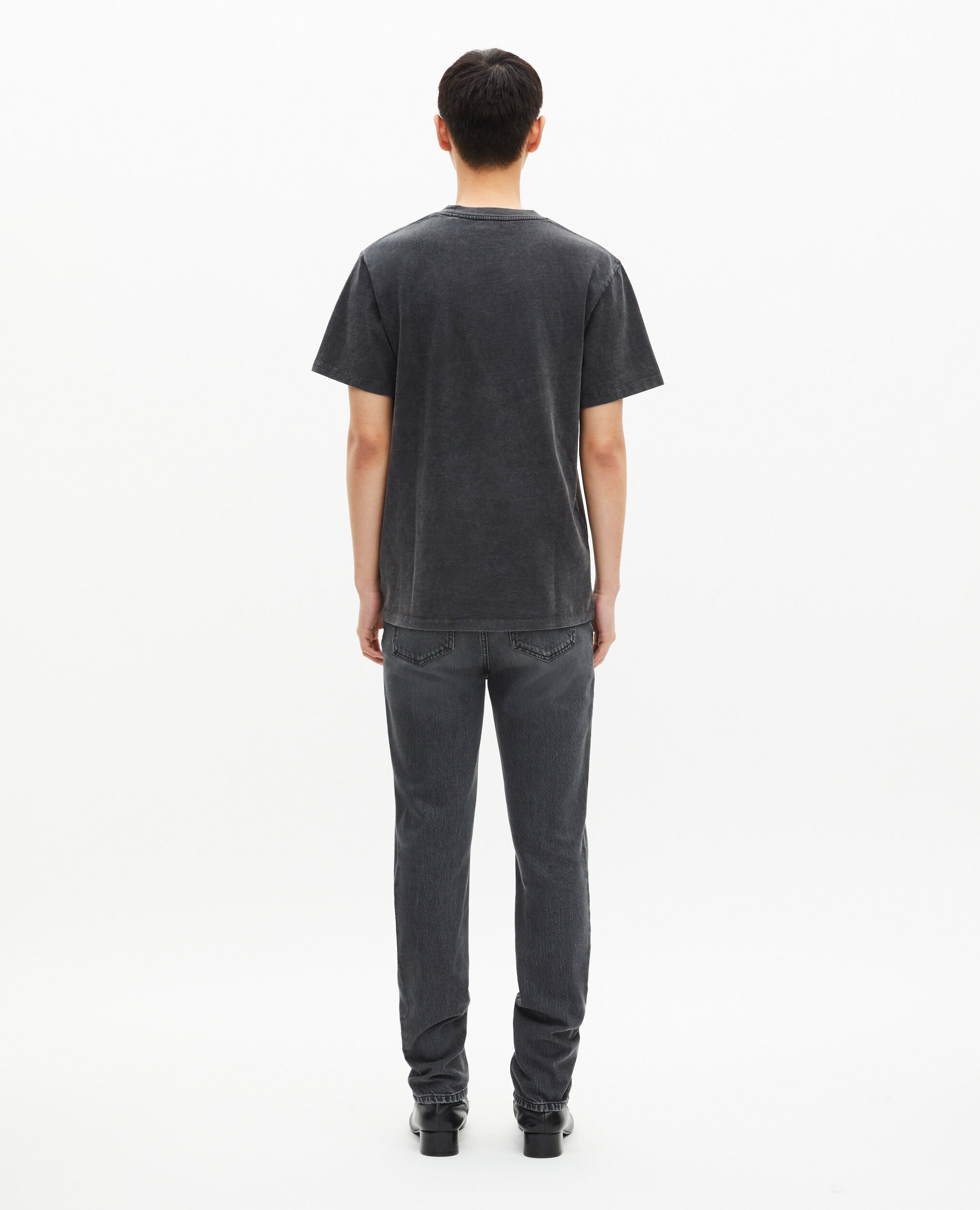 T-shirt with black panther screen print, BLACK WASHED, hi-res image number null
