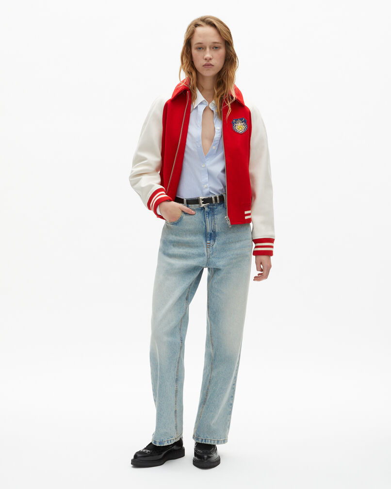 The Kooples WOMEN BLUE BLEACHED / NAVY light blue boyfriend jeans