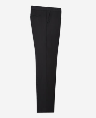 The Kooples H BLACK fitted black wool tuxedo pants