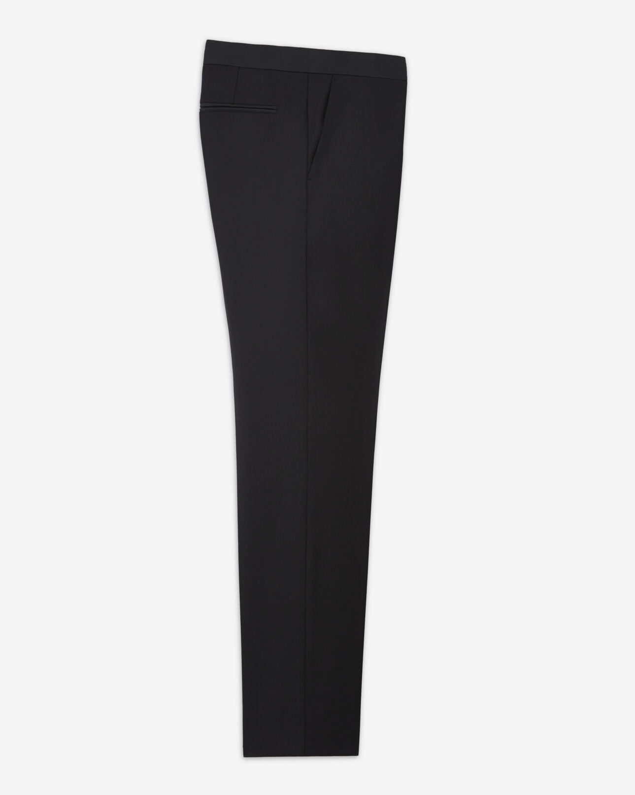 The Kooples MEN BLACK fitted black wool tuxedo pants
