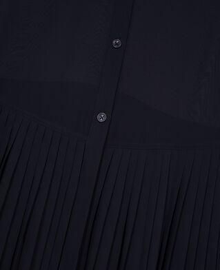 The Kooples FEMME NAVY chemise plissée marine