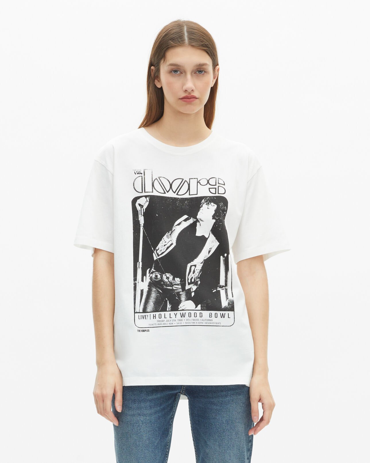 The Kooples UNISEX ECRU ecrufarbenes t-shirt von the doors x the kooples