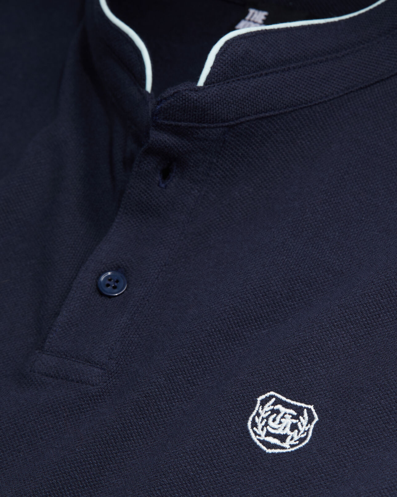 The Kooples MEN NAVY navy blue cotton polo t-shirt