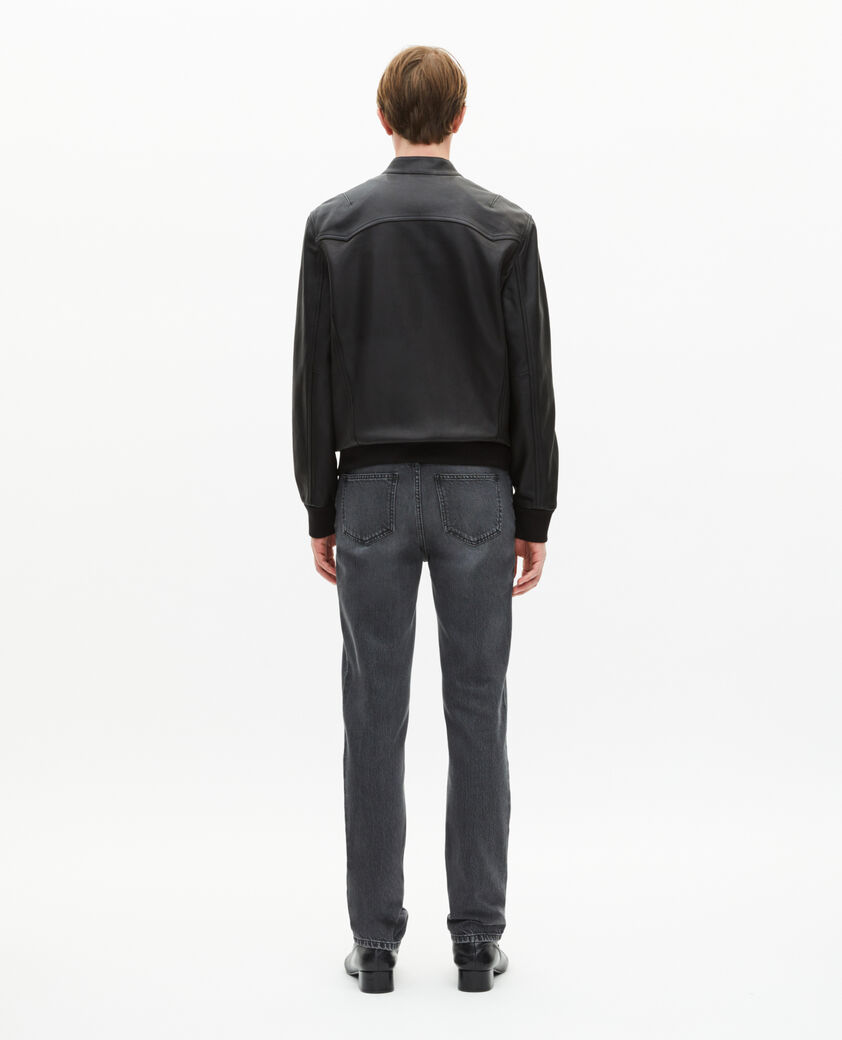 The Kooples H BLACK black leather jacket