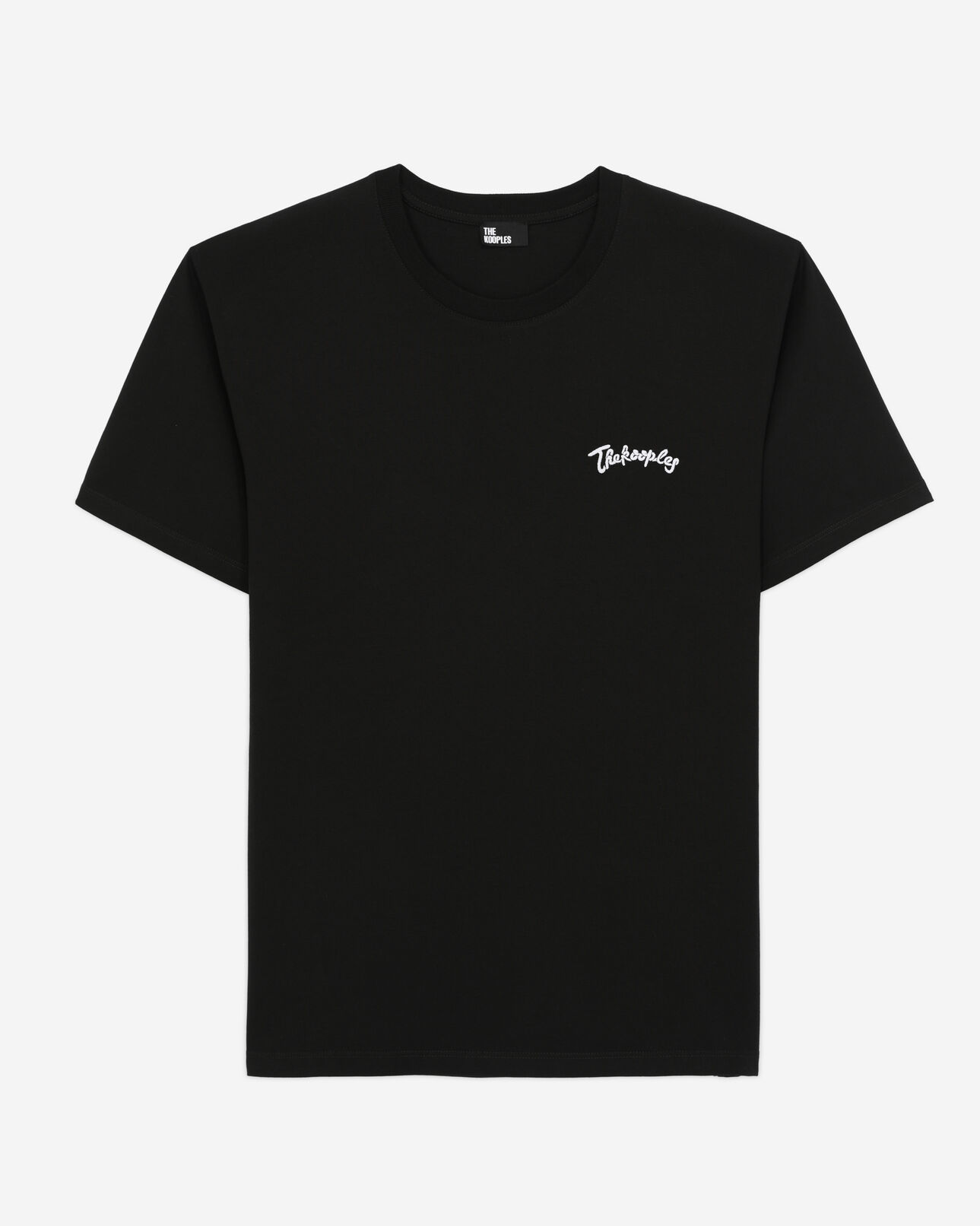 The Kooples HOMME BLACK t-shirt homme noir avec broderies
