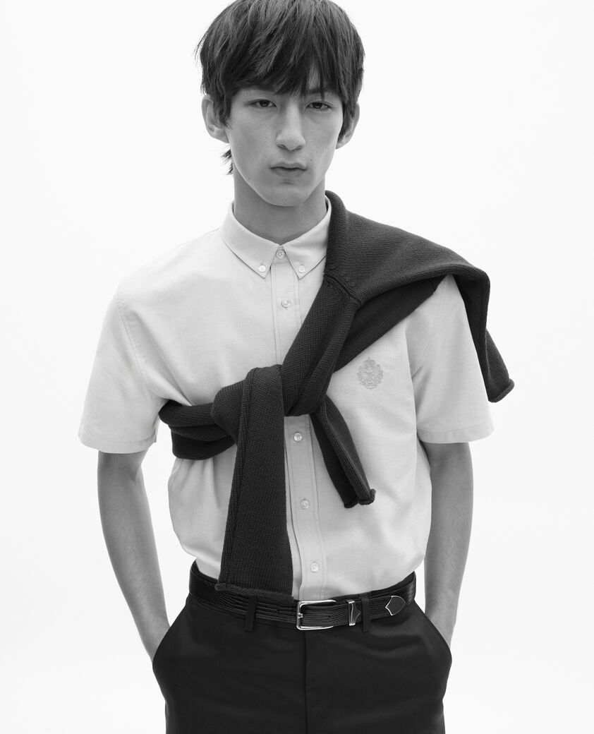 The Kooples MEN SKY short-sleeved shirt with blue crest