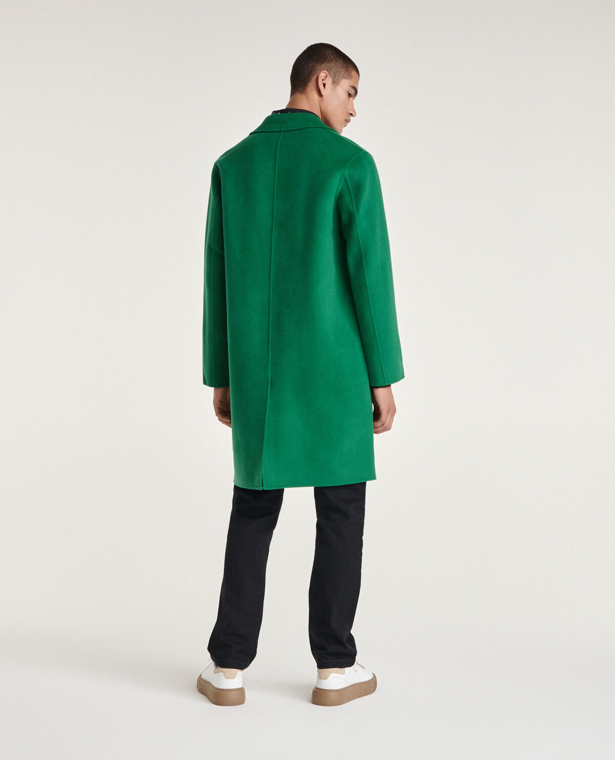 Manteau vert bouteille sale femme