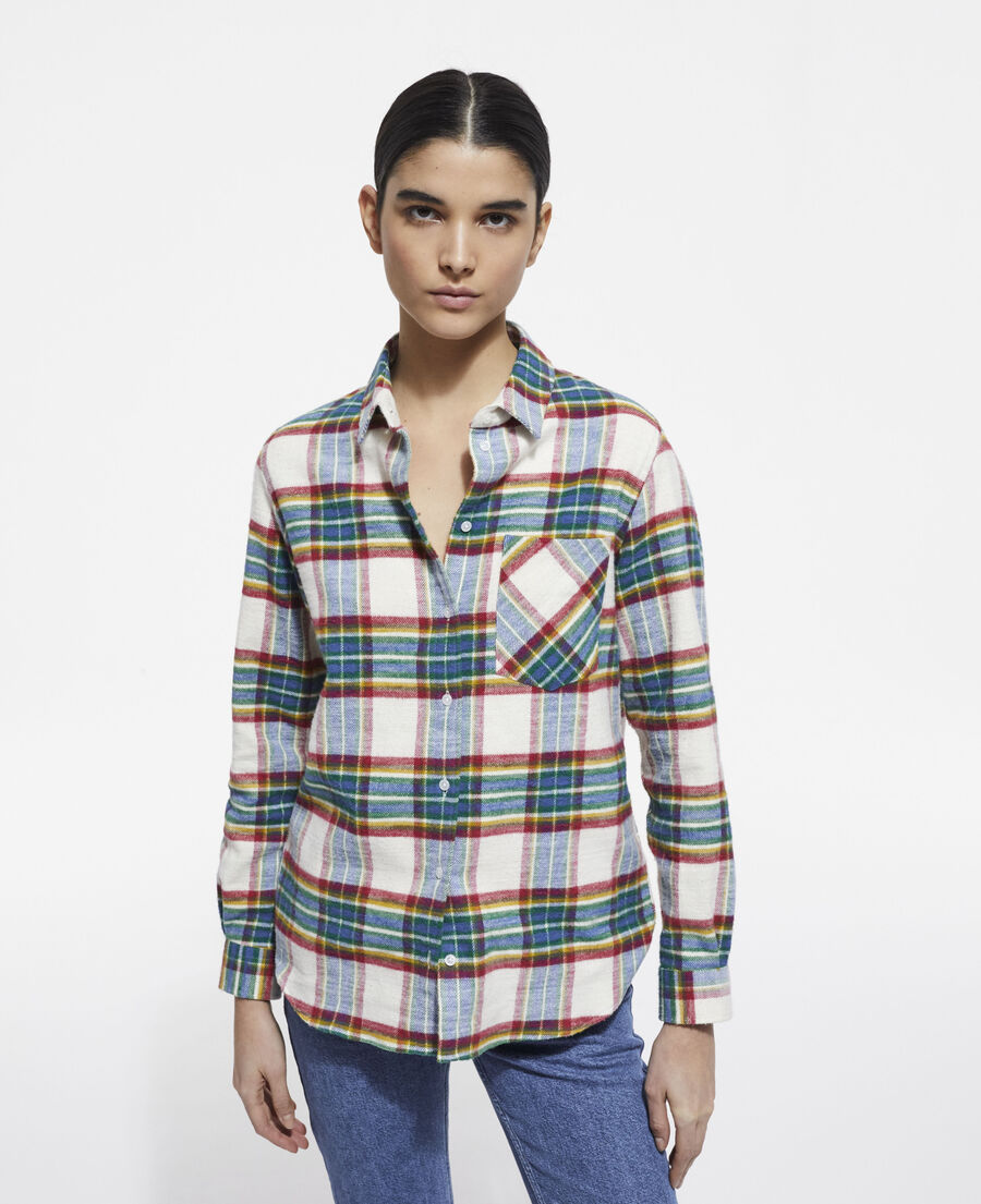 overshirt with check motif