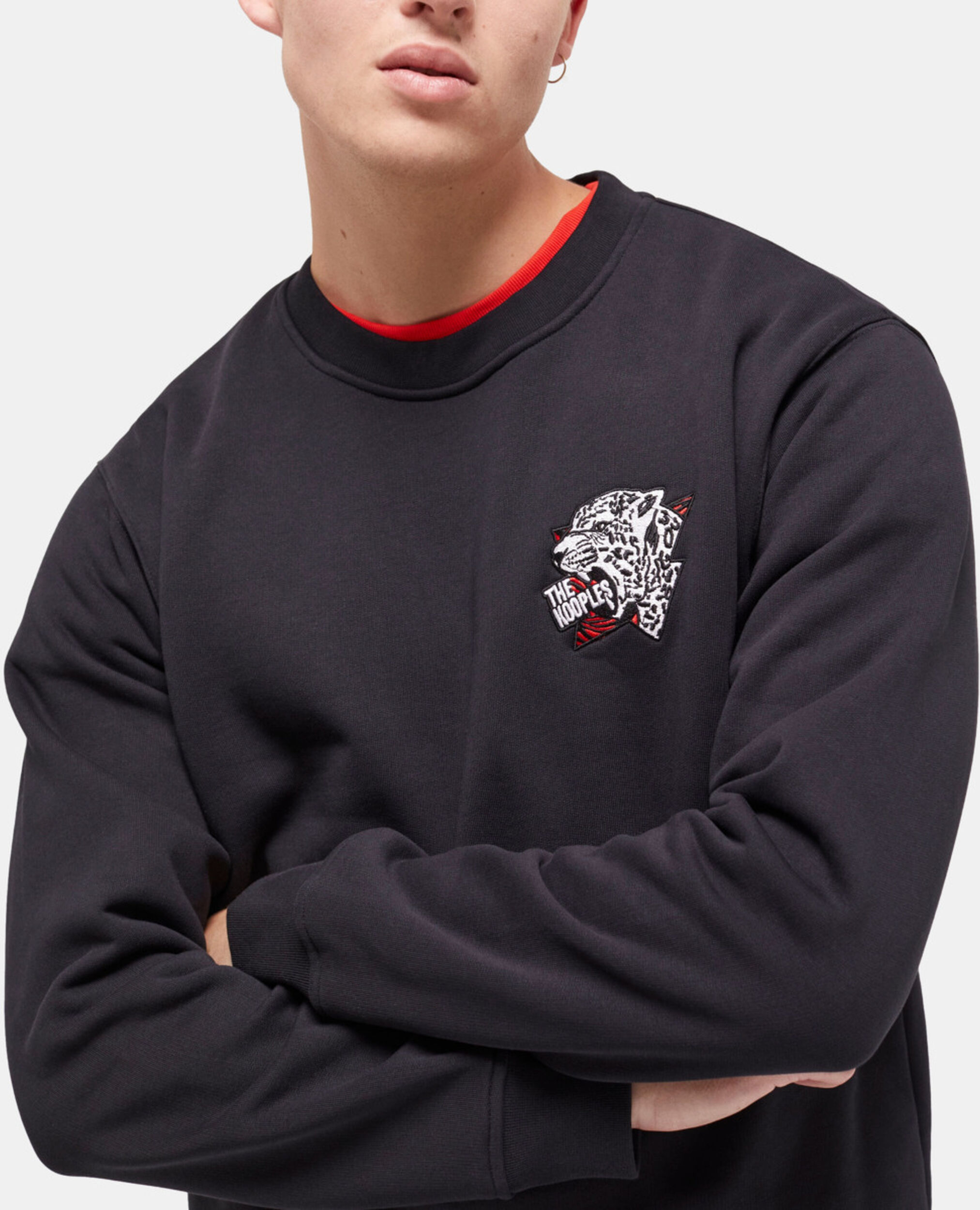 Sweatshirt logo tigre noir, BLACK, hi-res image number null