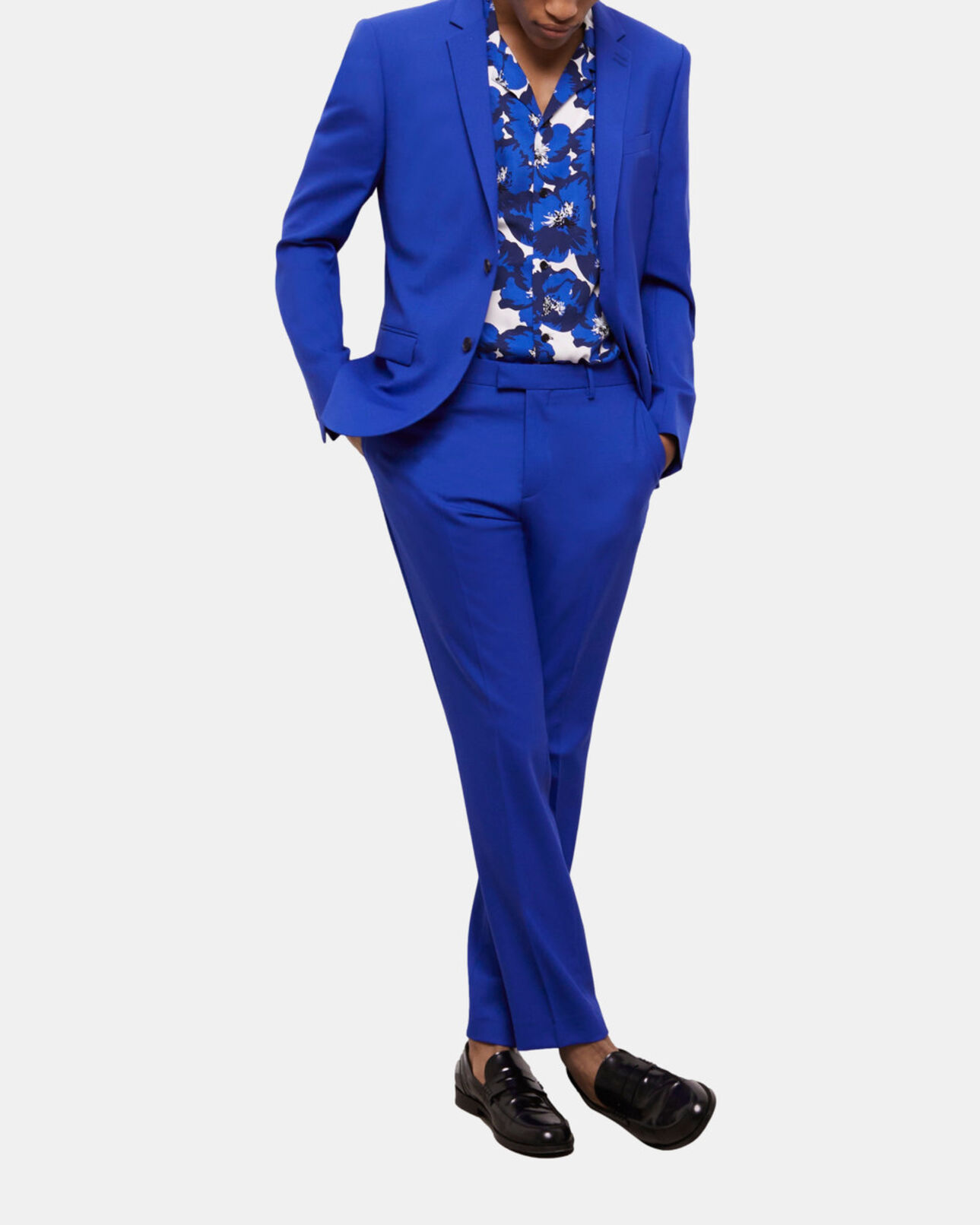 The Kooples HOMME BLUE BRUT veste de costume bleue