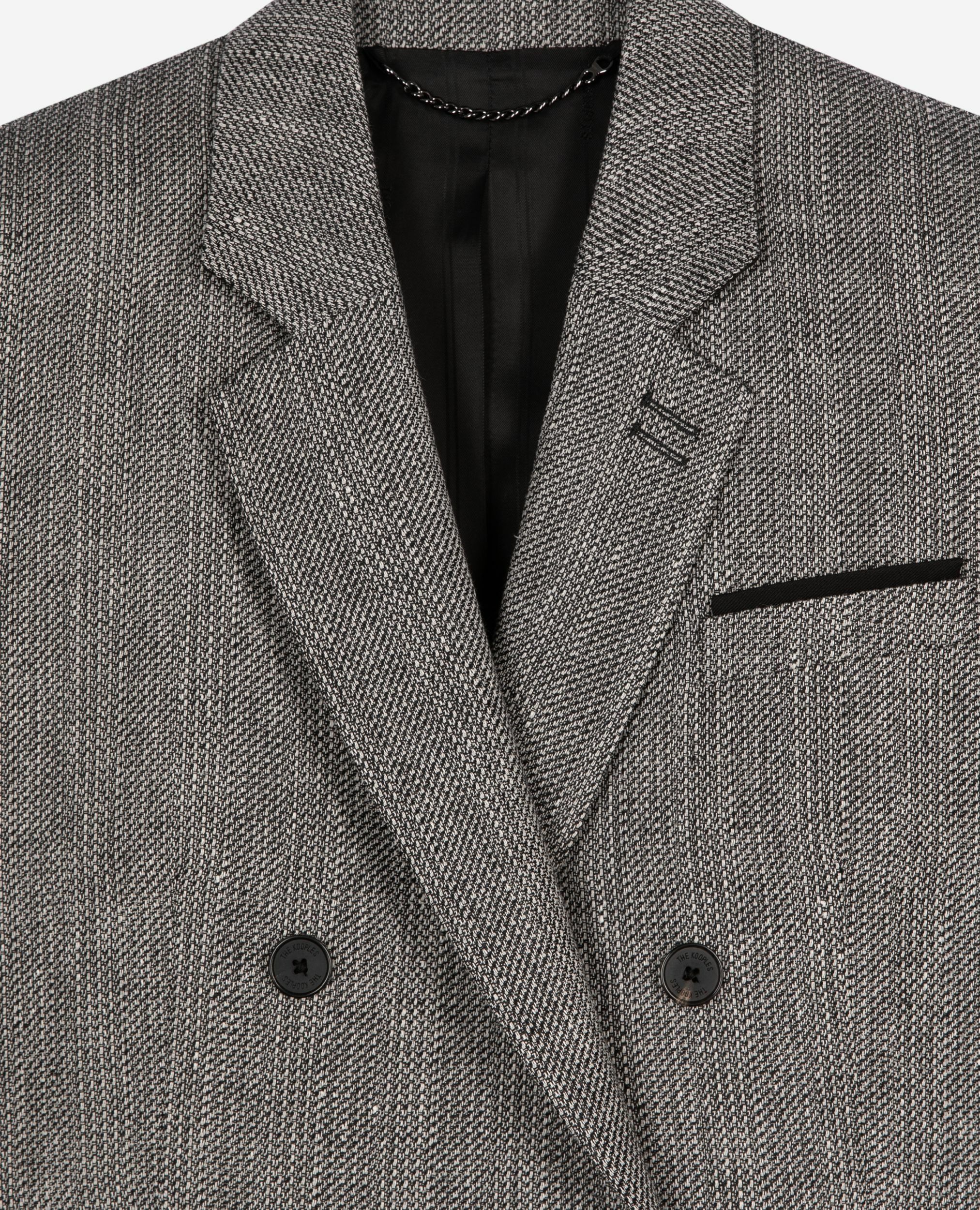 Gray wool and linen suit jacket, GREY, hi-res image number null