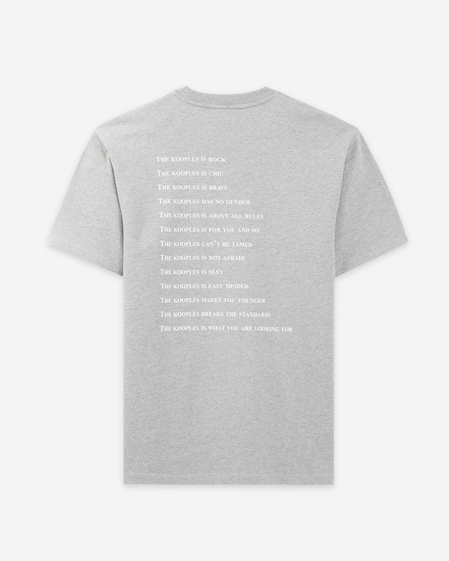 T-shirt gris coton imprimé What is, GREY MELANGE, hi-res image number null