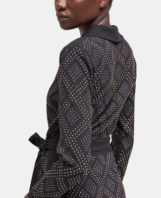 The Kooples DAMEN BLACK kurzer, schwarzer wickelrock