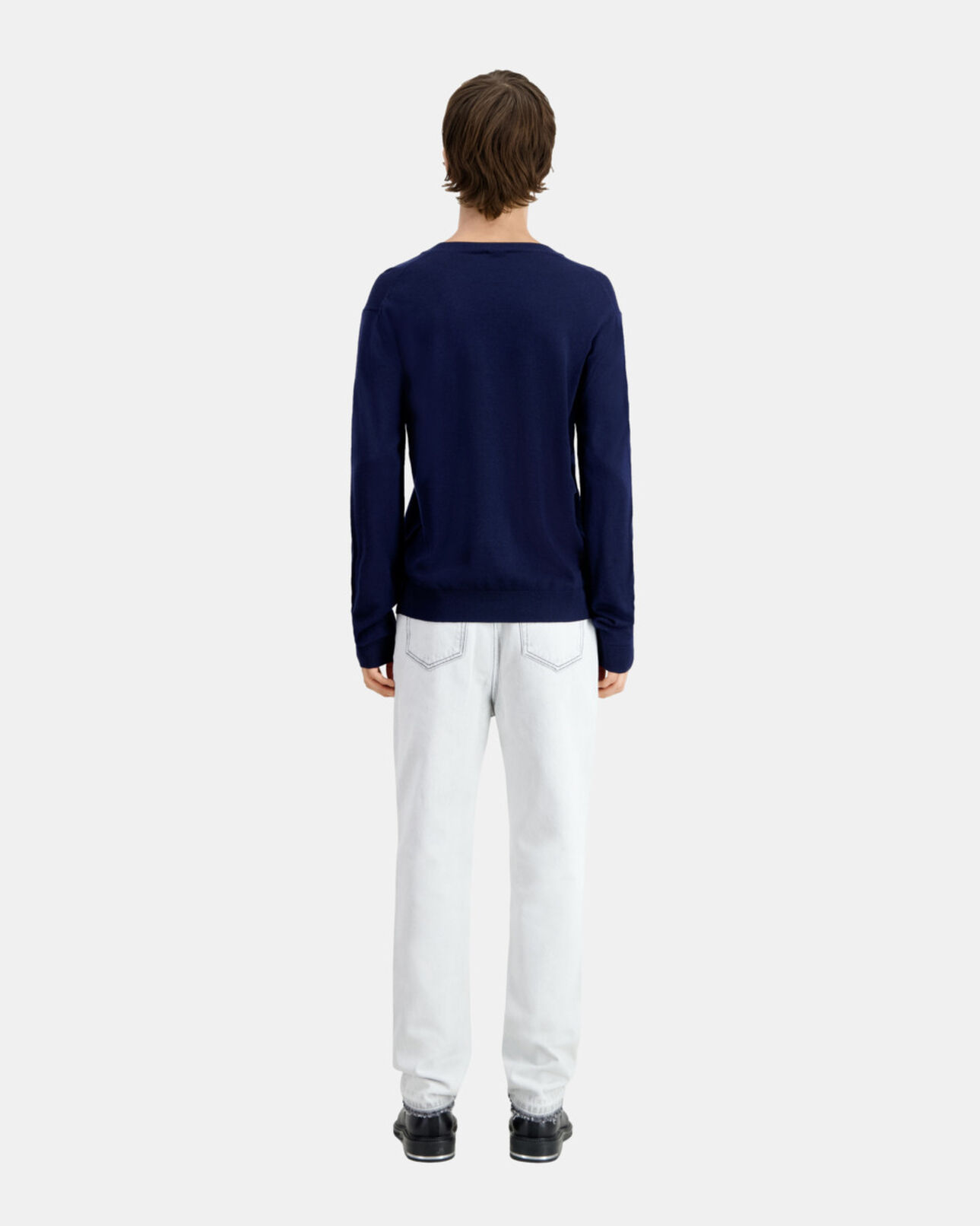 The Kooples MEN NAVY navy blue merino wool sweater