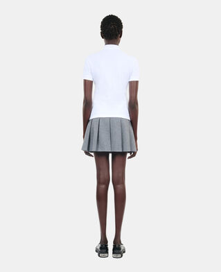 The Kooples F WHITE white piqué cotton polo t-shirt