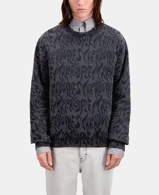 The Kooples HOMBRE BLACK WASHED sudadera estampada para hombre