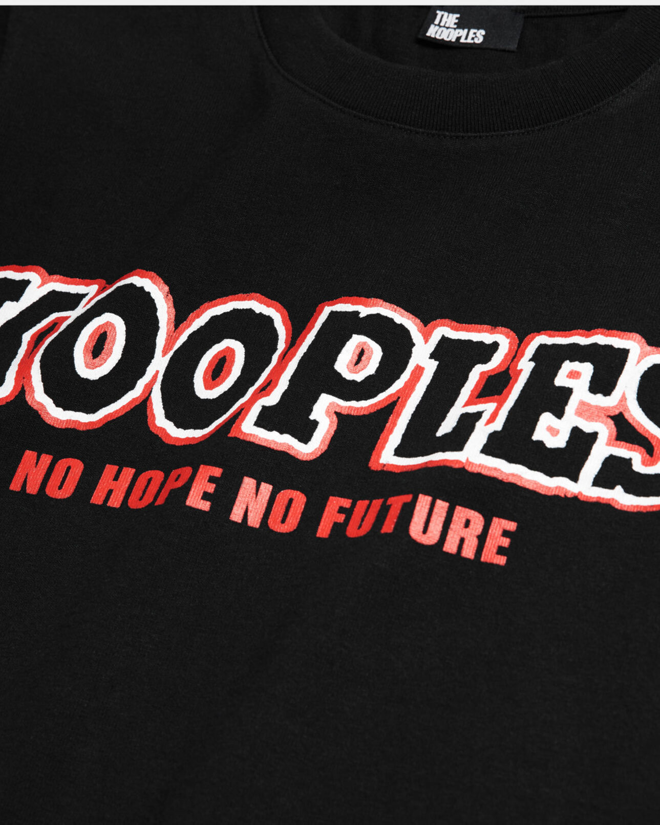The Kooples WOMEN BLACK black t-shirt with screen print