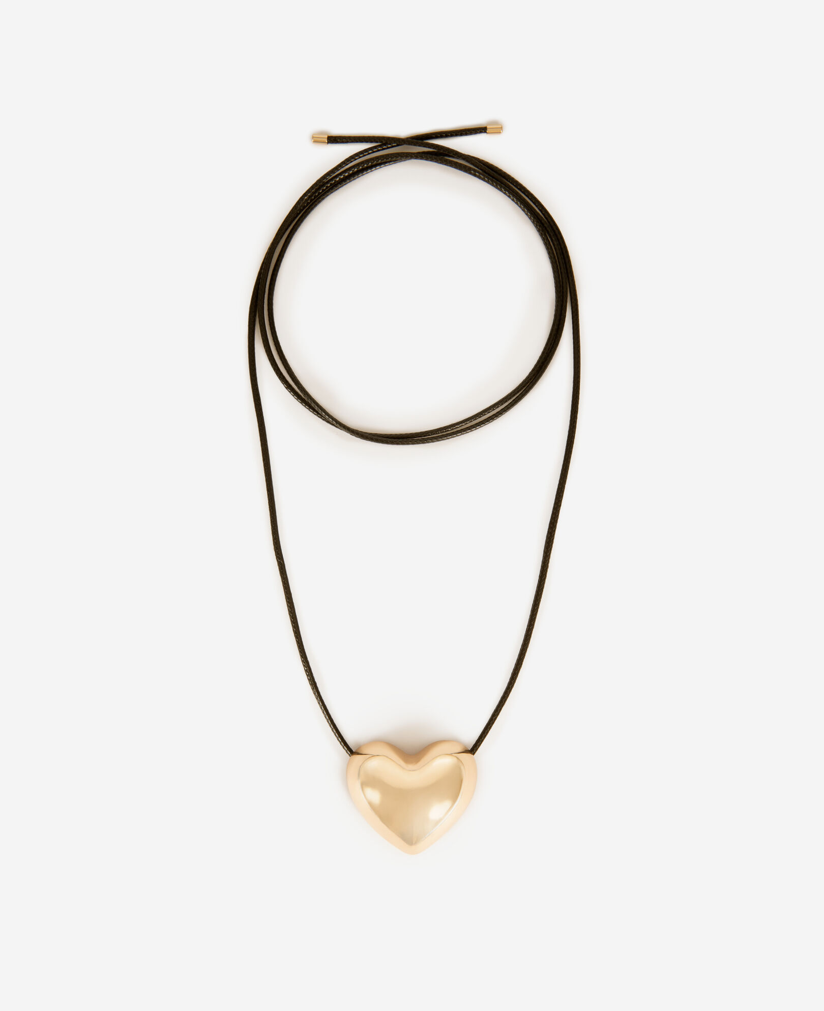 The Kooples DAMEN GOLD goldene halskette mit herzanhänger