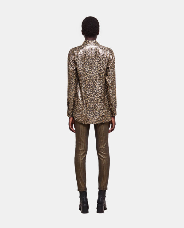The Kooples DAMEN LEOPARD fließendes hemd mit leopardenmotiv