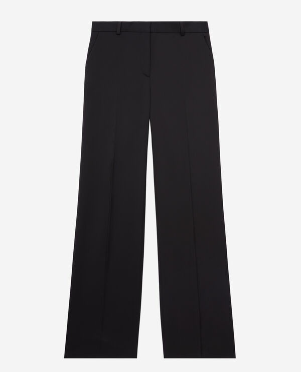 black satin suit trousers