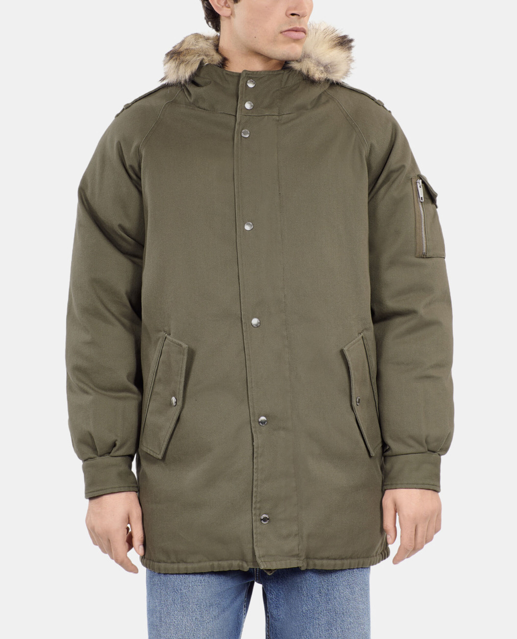 Parka à capuche kaki, KAKI, hi-res image number null