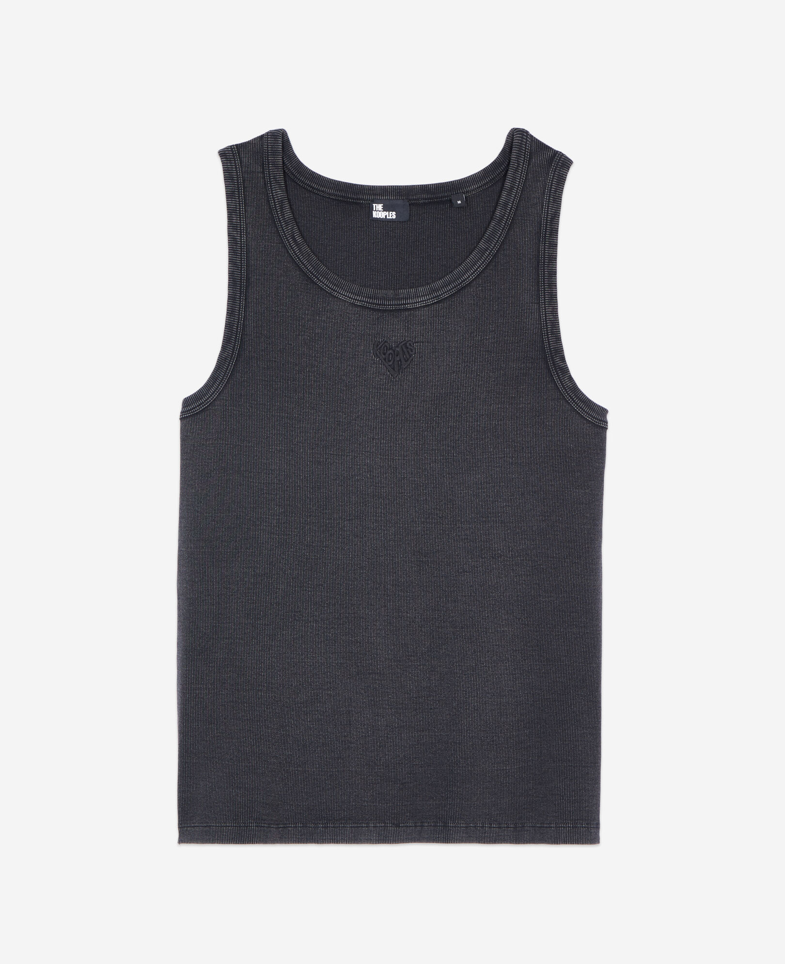 The Kooples MEN BLACK WASHED black kooples heart tank top