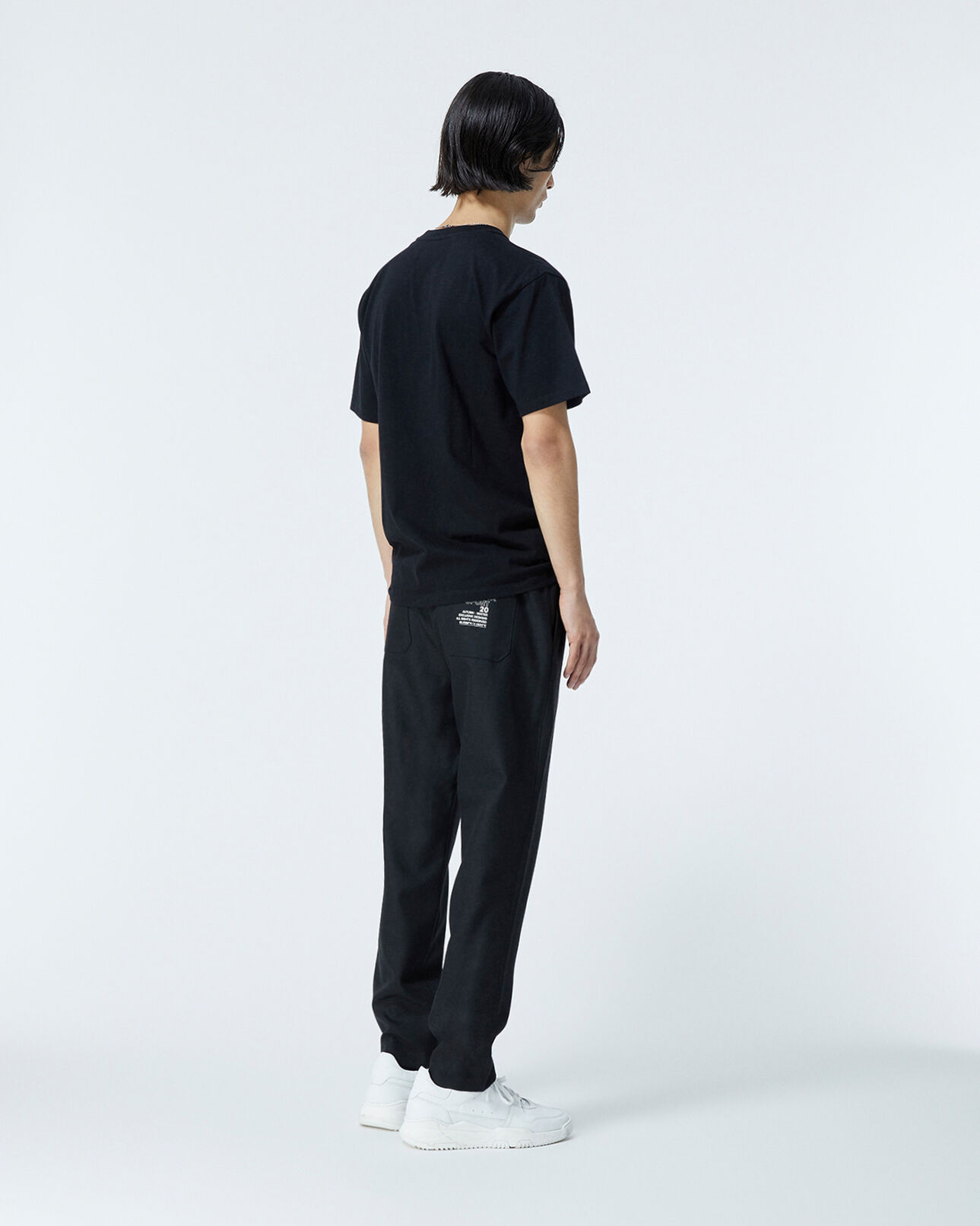 The Kooples MEN BLACK black t-shirt in cotton with skull