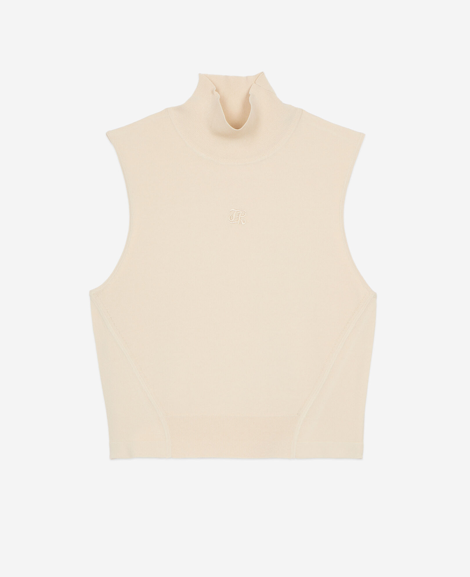 The Kooples WOMEN BEIGE TAUPE beige knit top