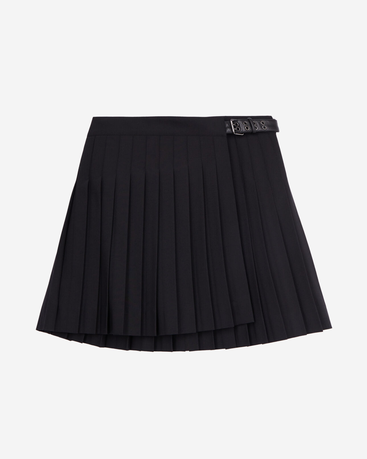 The Kooples DAMEN BLACK kurzer schwarzer faltenrock