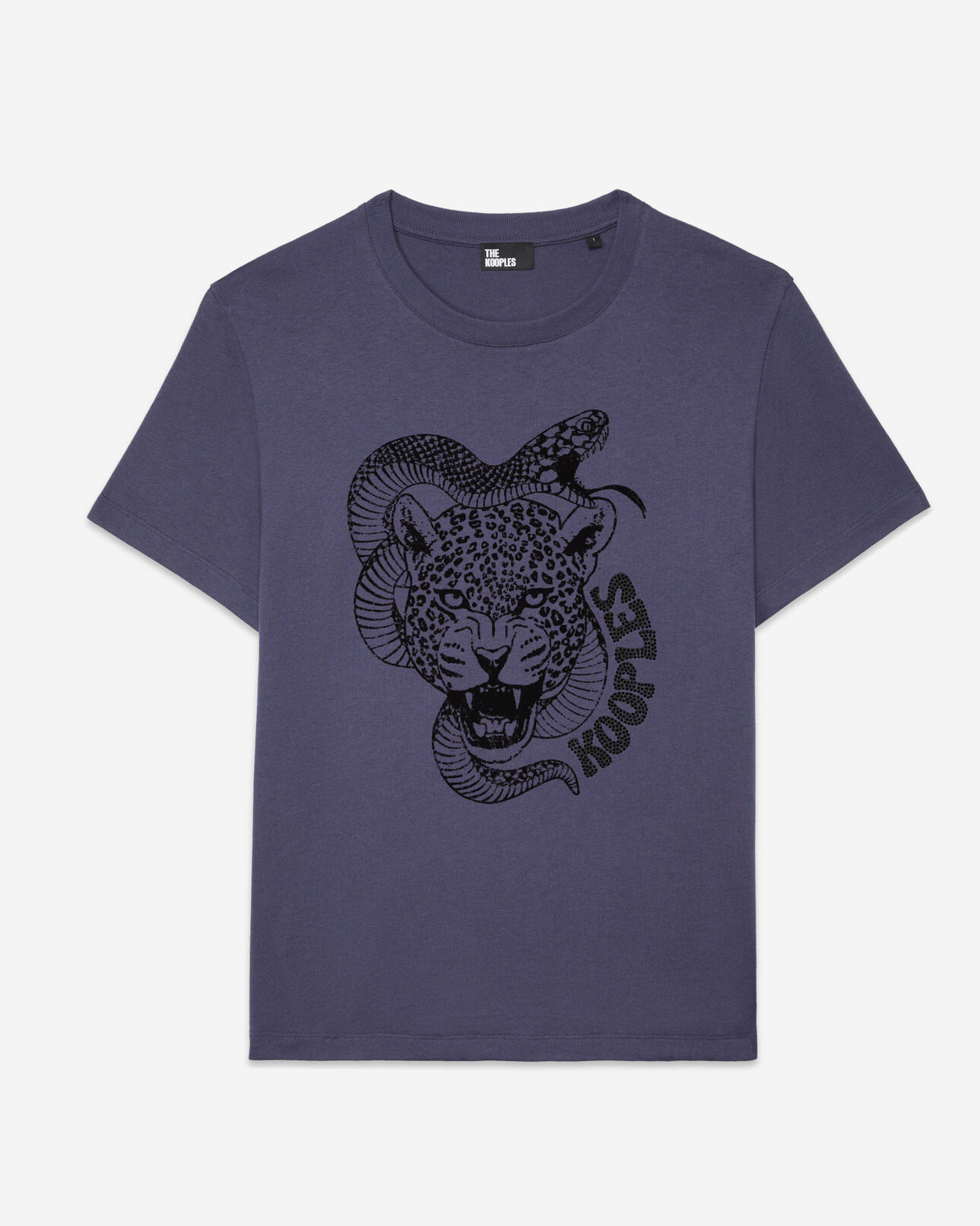 The Kooples FEMME NIGHT BLUE t-shirt avec flocage bleu